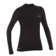 Playera de surf anti-UV de manga larga negra para mujer