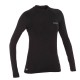 Playera de surf anti-UV de manga larga negra para mujer