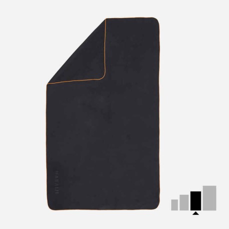 Toalla de natación de microfibra talla G de 80 x 130 cm gris oscuro