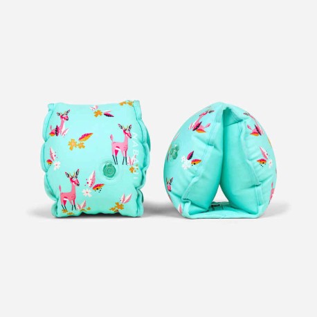 Flotadores Alberca Niños Verde Estampado Gacela Interior Tejido 15-30 kg