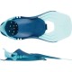 Aletas Snorkel Subea SNK 500 Niño Verde Turquesa Ajustables