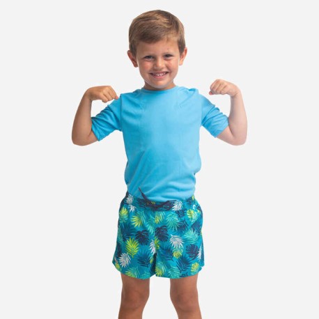 Traje de Baño Niño Surf Corto Olaian 100 Verde