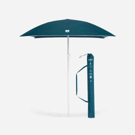 Sombrilla de playa cuadrada azul para 1 persona con UPF 50+ Paruv 125