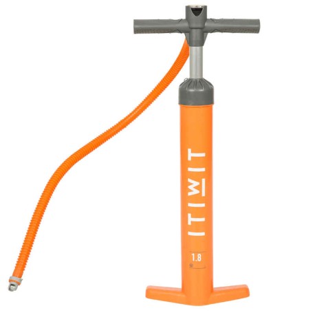 Bomba Manual Stand Up Paddle Naranja Alta Presión 20 PSI Doble Acción
