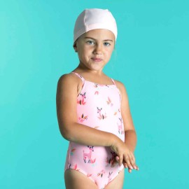 Gorra Natación Bebé Rosa Estampado Gacela