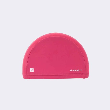 Gorra de natación de punto y tela lisa rosa talla CH