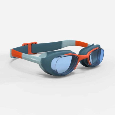 Goggles de natación con cristales claros verde/naranja para niños Xbase