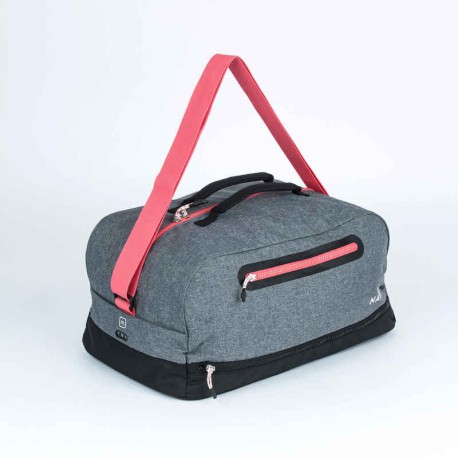 Bolsa de natación tipo duffle bag de 27 L gris con rosa