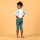 Traje de natación anti-UV de manga larga azul con estampado para bebés/niños