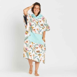 Poncho de surf blanco para adulto 500 Belly