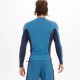 Playera Anti-UV 500 Hombre Azul Rayas Manga Larga