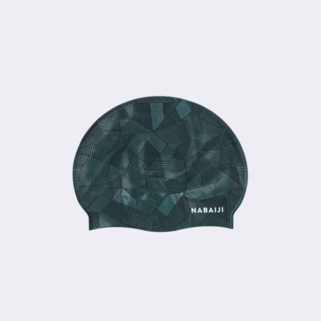 Gorra de natación de silicón negro/verde unitalla GEOL