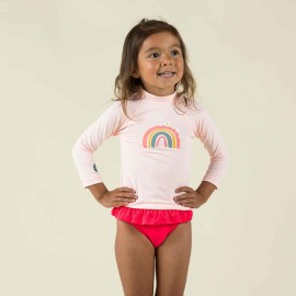Playera Anti-UV Bebés Estampado Arcoíris Manga Larga
