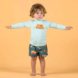 Playera Anti-UV Bebés Estampado Van Manga Larga
