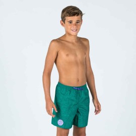 Bermuda de surf verde para niños BS100