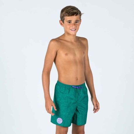 Bermuda de surf verde para niños BS100