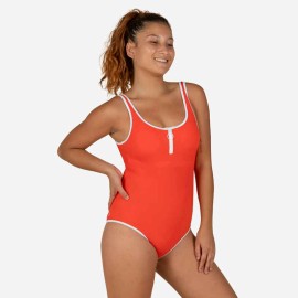 Traje de baño de natación con cierre rojo para mujer Heva Joy
