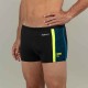 Traje de baño de natación tipo bóxer negro, amarillo y azul Yoko