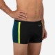 Traje de baño de natación tipo bóxer negro, amarillo y azul Yoko