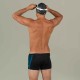 Traje de baño de natación tipo bóxer negro, amarillo y azul Yoko