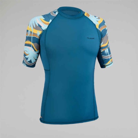 Playera Anti-UV Surf 500 Hombre Palmeral Manga Corta