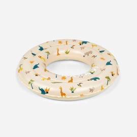 Salvavidas inflable para niños - Uso en alberca - Beige - Estampado sabana 3-6 años 51 cm