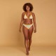 Top de Bikini Mae Flowy Mujer Amarillo Triángulos Corredizos