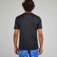 Playera de surf con protección solar/top anti-UV de manga corta negra
