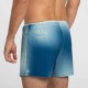 Bermudas de natación cortas azul con camuflaje para hombre 100